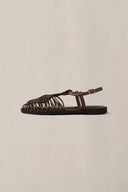 COFFEE SUNWOVEN SANDALS