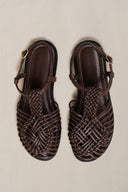 COFFEE SUNWOVEN SANDALS