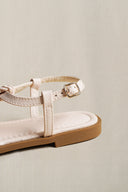 CREAM SUNWOVEN SANDALS