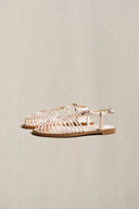 CREAM SUNWOVEN SANDALS