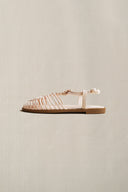 CREAM SUNWOVEN SANDALS