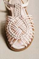 CREAM SUNWOVEN SANDALS
