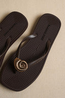 BROWN SEASHELL SLIPPERS