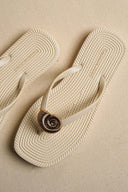 OFF WHITE SEASHELL SLIPPERS