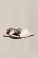 OFF WHITE TROPIC TASSEL SLIDES