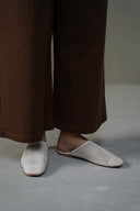 WHITE SOFT BR MULES