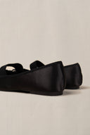 BLACK DUSK SATIN PUMPS