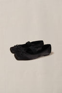 BLACK DUSK SATIN PUMPS